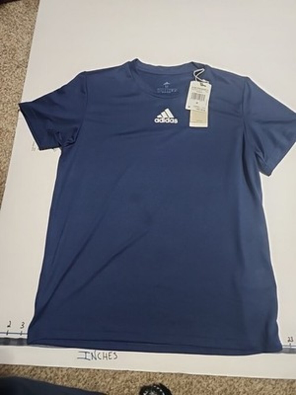 Adidas Aeroready Prime Navy Blue Black Short Sleeve Tshirt Boy Size Med
